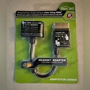 Mad Catz Xbox 360 Headset Adapter for HDMI Connections NWT